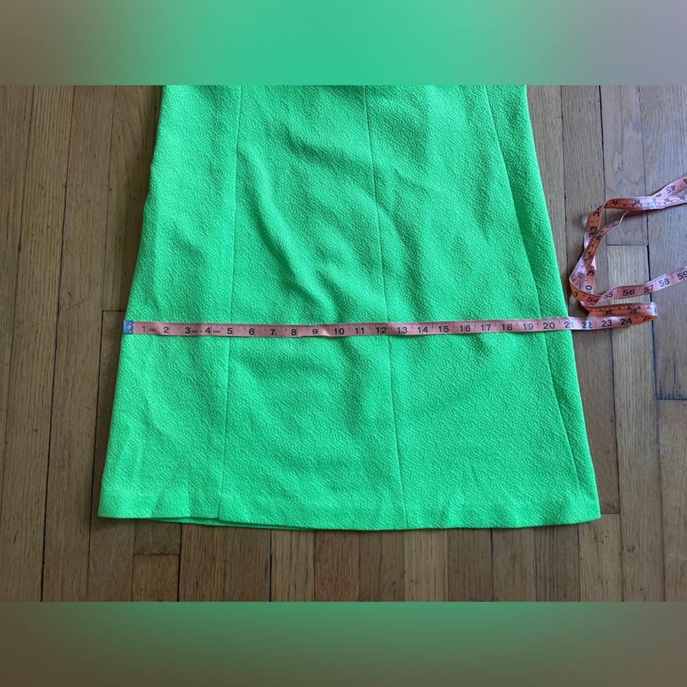 60S Vintage Bright Green Mini Dress - Picture 5 of 7